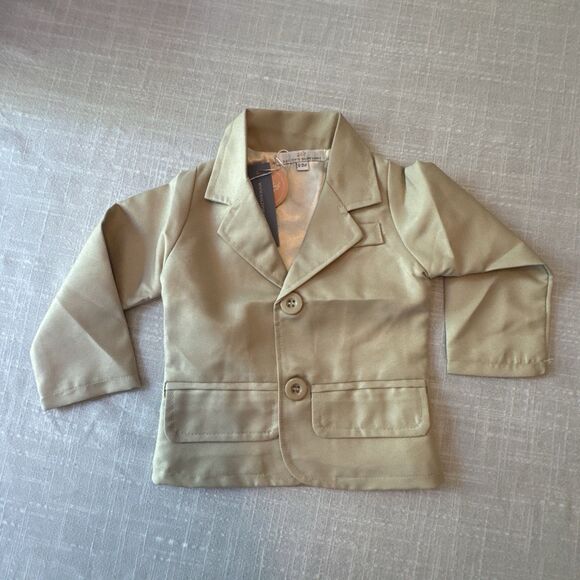Bailey’s Blossoms Two Button Tan Blazer 0-3 Months NWT‎ - Picture 1 of 8